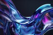 © STOCK AI - Abstract fluid holographic neon color background