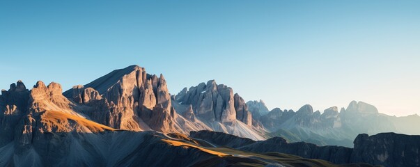 Wall Mural - Dramatic Mountain Peaks at Sunrise