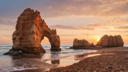 Canvas Print - sunset at the beach