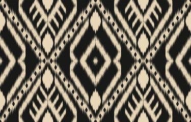 Wall Mural - Ethnic abstract ikat art. Aztec ornament print. geometric ethnic pattern seamless  color oriental.  Design for background ,curtain, carpet, wallpaper, clothing, wrapping, Batik, vector illustration.