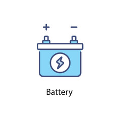 Wall Mural - Battery vector icon 