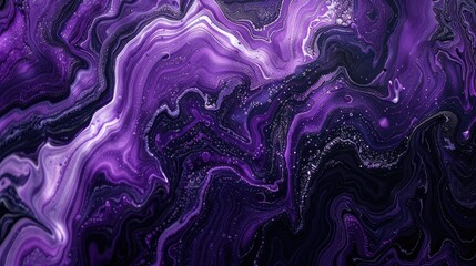 Wall Mural - Abstract design in purple  acrylic and black