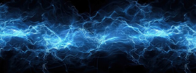 Wall Mural - blue electric black background