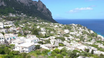 Wall Mural - Panoramic view of Capri in the spring, Italy