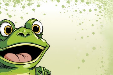 Wall Mural - a comic style frog