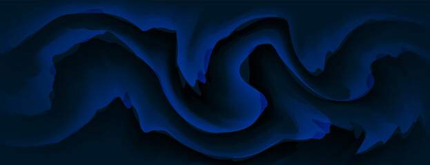 Wall Mural - dark blue background with abstract wave texture