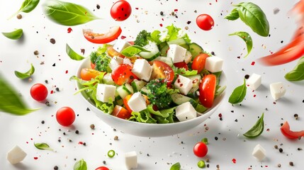 Canvas Print - A Delicious Salad with Fresh Ingredients