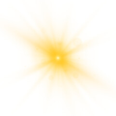 Wall Mural - transparent yellow sunlight special lens flash light effect. front solar flare lenses. glowing light