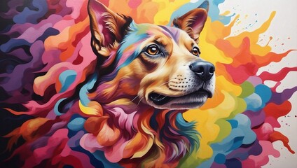 Colorful dog