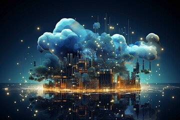 Wall Mural - Concepts abstract, advanced, automated, backgrounds, business, cloud computing