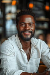 Wall Mural - portrait of a man smile in office