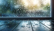 © Oleksiy - window and floor with water or raindrops