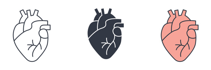 Human Heart Icon symbol vector illustration isolated on white background