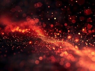Wall Mural - abstract red smoke on black background. fantasy fractal texture. digital art