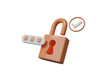 © Nuchjaree - Padlock with password icon, Cyber security internet and networking concept. Data protection,private access icon,password security access, privacy protection. Safety and privacy. 3d render illustration