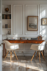 Poster - interior of a office room with a chair and table