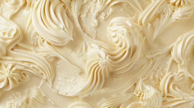 Creamy White Buttercream Frosting Texture