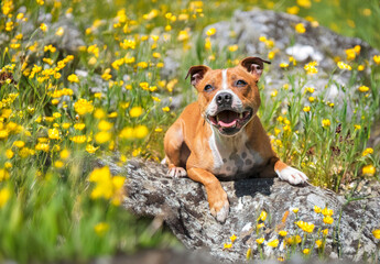 Canvas Print - staffordshire bull terrier