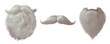 © Марина Ризниченко - White Santa Claus Costume Beard and Mustache Set Isolated on White Background