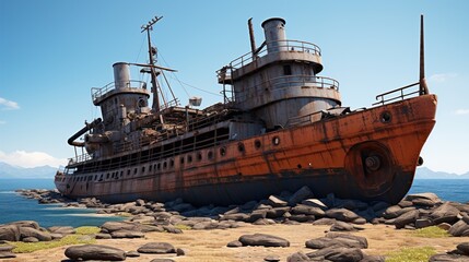 Poster - old fishing boat