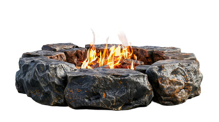 photo of a fire pit isolated on a white background