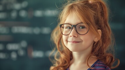 Wall Mural - portrait of a girl in glasses