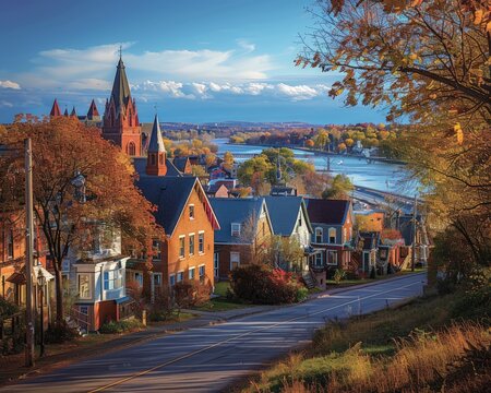 The colonial city of Fredericton, Canada, known for its historic buildings and scenic river views 