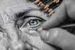 © Valentin - Hyper-Realistic Pencil Drawing of an Eye in Progress