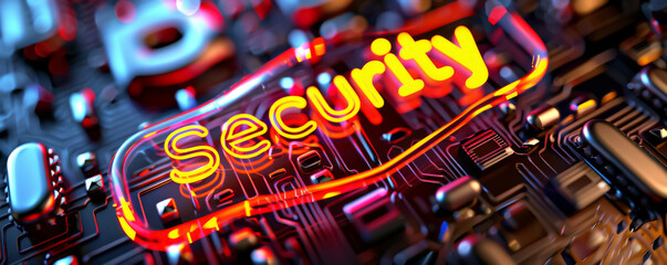 Poster - 3D rendering of glowing neon 