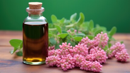 Poster - oil and lavender flowers