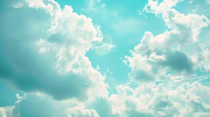 Wall Mural - blue pastel sky with white cloud motion blur background cloudscape morning sky the concepts of freed