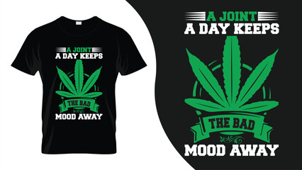 Cannabis t shirt design template