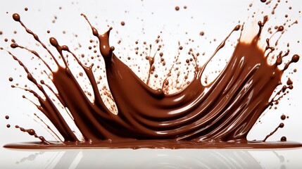 Poster - chocolate splash isolated on white