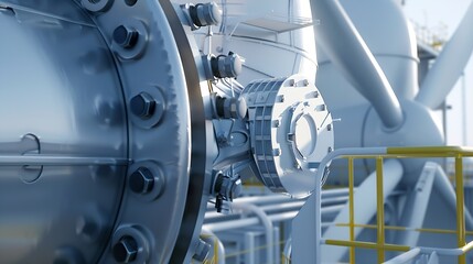 Poster - windmill turbine generator generate electricity engineering efficiency environmental sustainable renewable energy turbine windmill generator system hud is show around that engineering : Generative AI