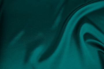 Sticker - Green satin fabric as background