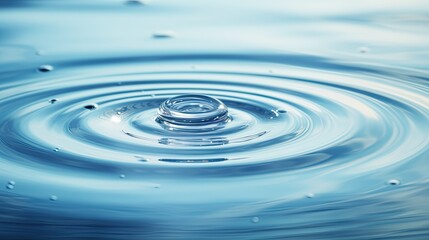 Poster - A water droplet creating ripples