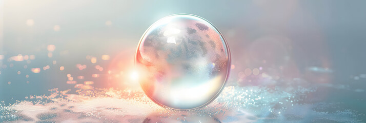 Sticker - Shining Glass Sphere Background