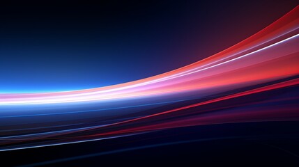 Wall Mural - Abstract background with flowing red and blue light streaks, futuristic technology or communication concept