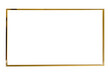 © Monktwins - Minimalistic gilded horizontal picture frame, 3d golden rectangle frame for photo, png with transparent background