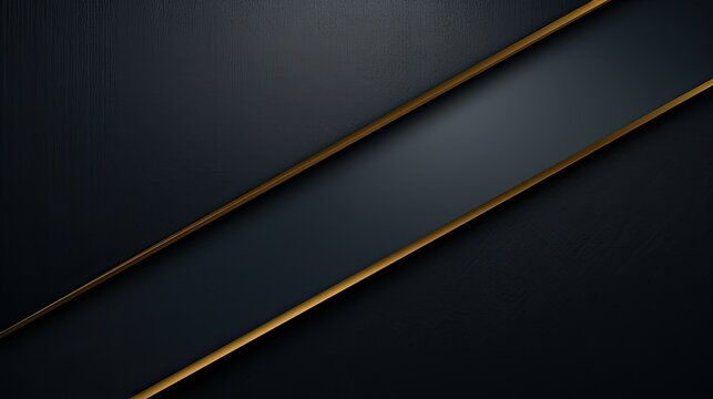 Dark blue and black background with a golden border