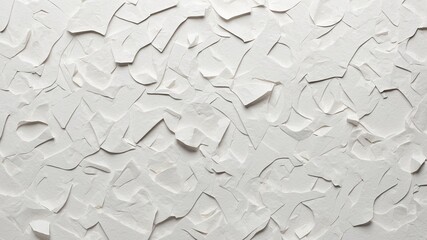 Abstract white crumpled paper texture background