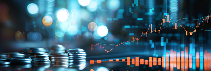 Wall Mural - Abstract Background for Finance Business Website Banner