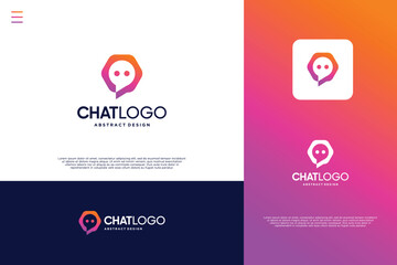 Minimalist Chat Bot logo design innovation