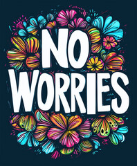 Wall Mural - NO WORRIES