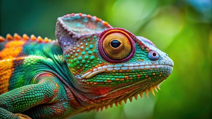 A stock photo featuring a chameleon blending into its surroundings, camouflage, reptile, nature, wildlife, adaptability