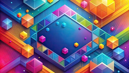 Wall Mural - Abstract background with geometric shapes and vibrant colors, abstract, background, design, colors, shapes, pattern