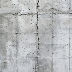 Wall Mural - A wall with cracks and holes in it. The wall appears to be old and worn down. Free copy space for text.