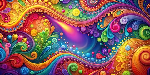Wall Mural - Abstract colorful smoky background with vibrant swirls and patterns, colorful, abstract, smoke, background, vibrant