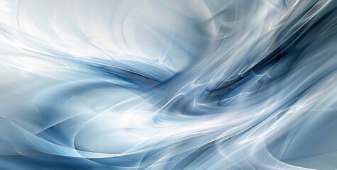 Abstract blue and white background with smooth lines, elegant curves, gradient light effect, high definition photography