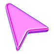 © Игорь Жуков - 3d neon arrow cursor icon. Stock vector illustration on isolated background.